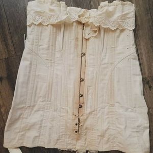 Antique Edwardian corset longline Titanic 1910s